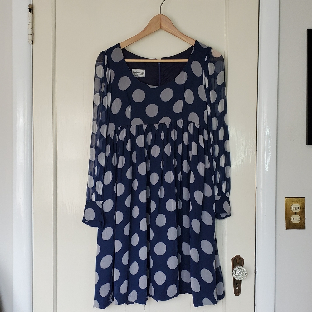 California Charmer Polka-dot Babydoll dress